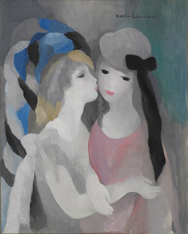Marie Laurencin : Le baiser, vers 1927 – Huile sur toile 79 x 63 cm – Musée Marie Laurencin, Nagano-Ken, Japon – vers 1927 © Adagp, Paris 2012